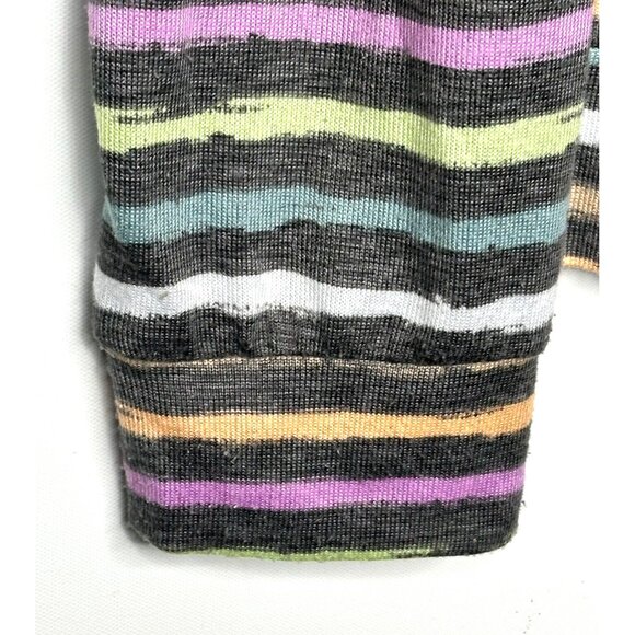 Joyspun Womens Cardigan Sweater Hacci Knit V Neck Stretch Rainbow Stripe Sz M - Picture 7 of 10